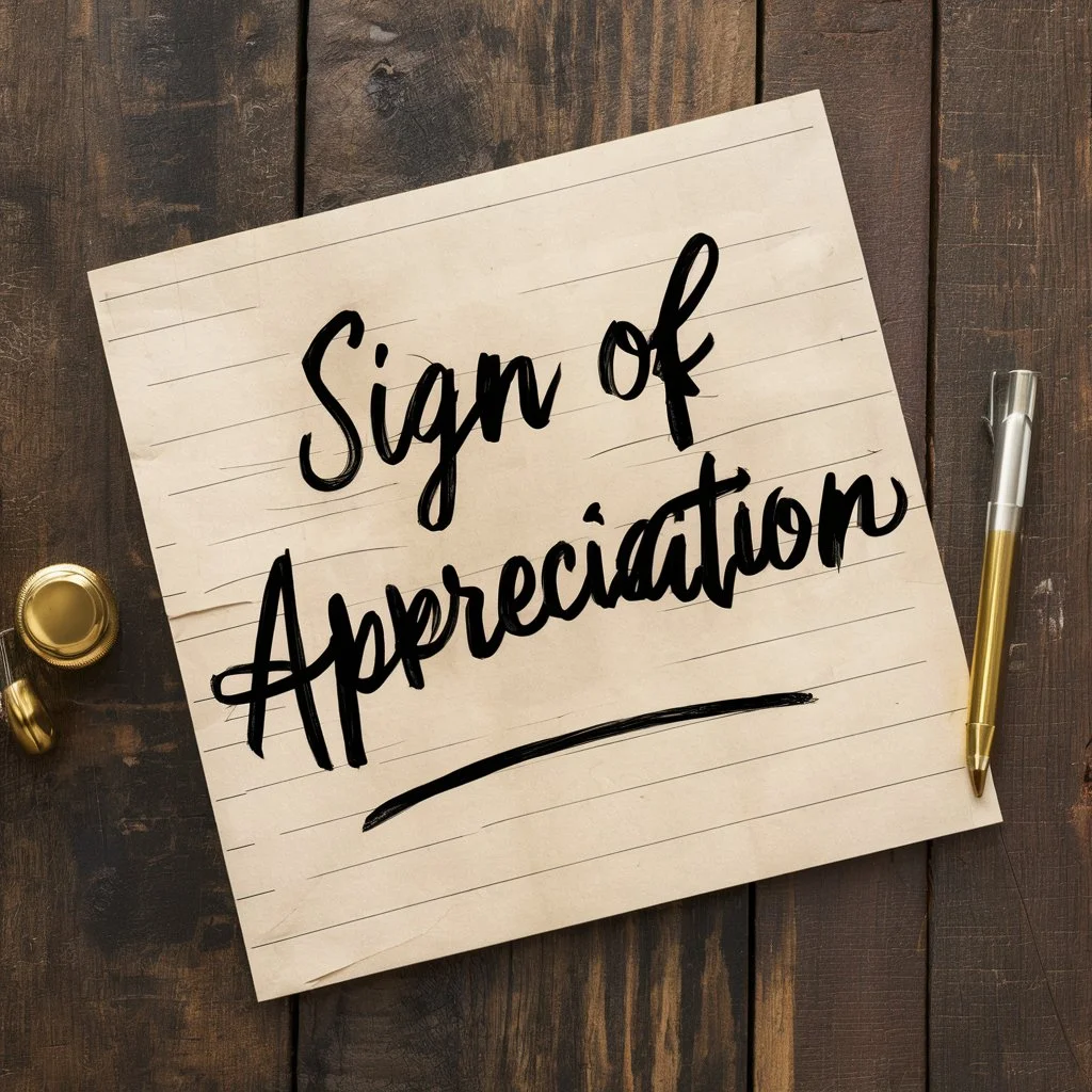  Sign of Appreciation