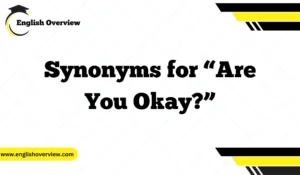 Synonyms for “Are You Okay?”