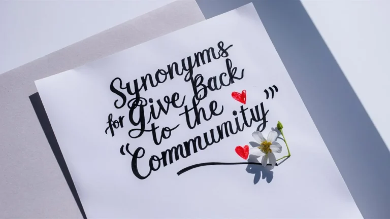Synonyms for "Give Back to the Community"