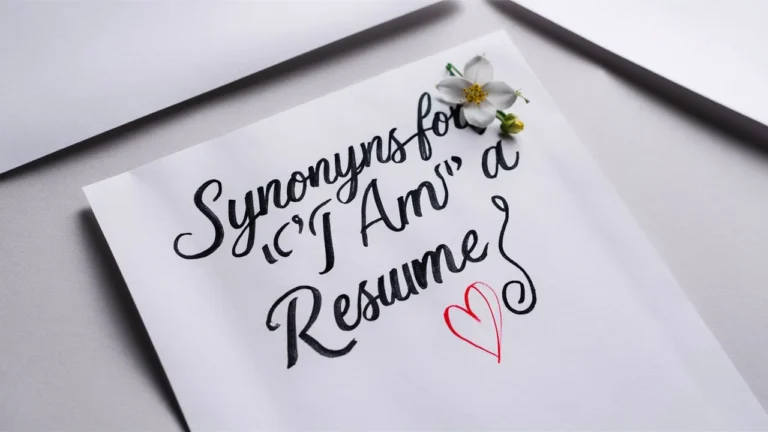 20 Synonyms for “I Am” in a Resume