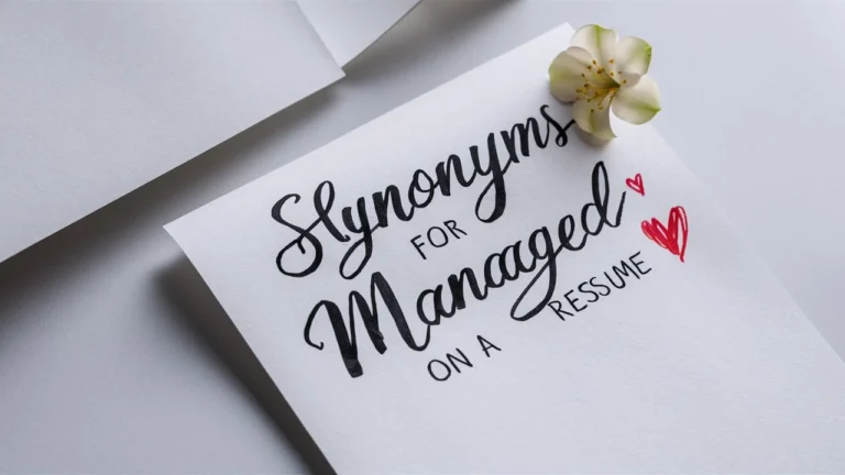 Synonyms for “Managed” on a Resume
