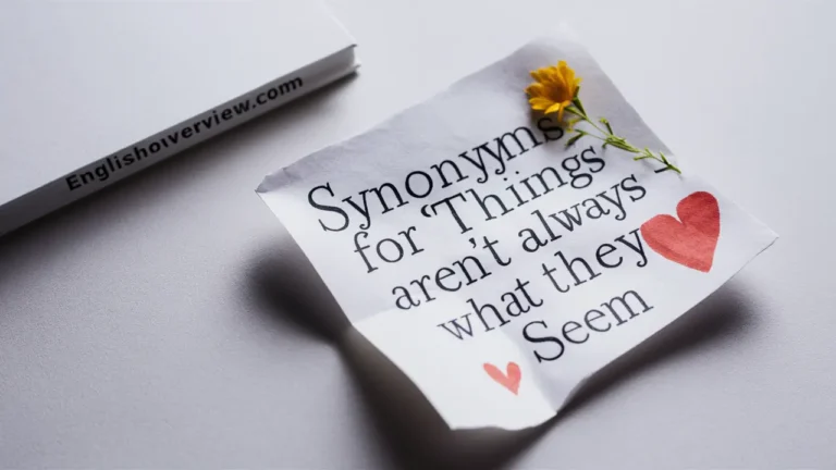 Synonyms for “Things Aren’t Always What They Seem”
