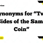 Synonyms for “Two Sides of the Same Coin”