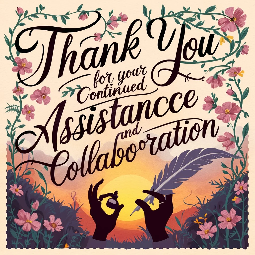 Thank You for Your Continued Assistance and Collaboration