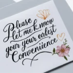 Ways to Say “Please Let Me Know at Your Earliest Convenience”