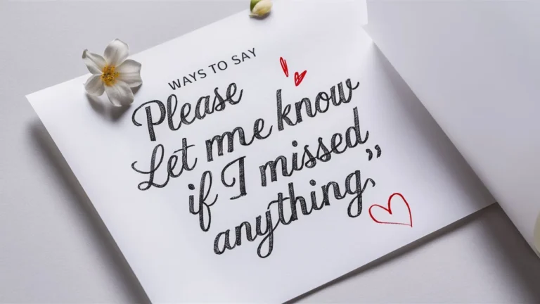 Ways to Say “Please Let Me Know if I Missed Anything”