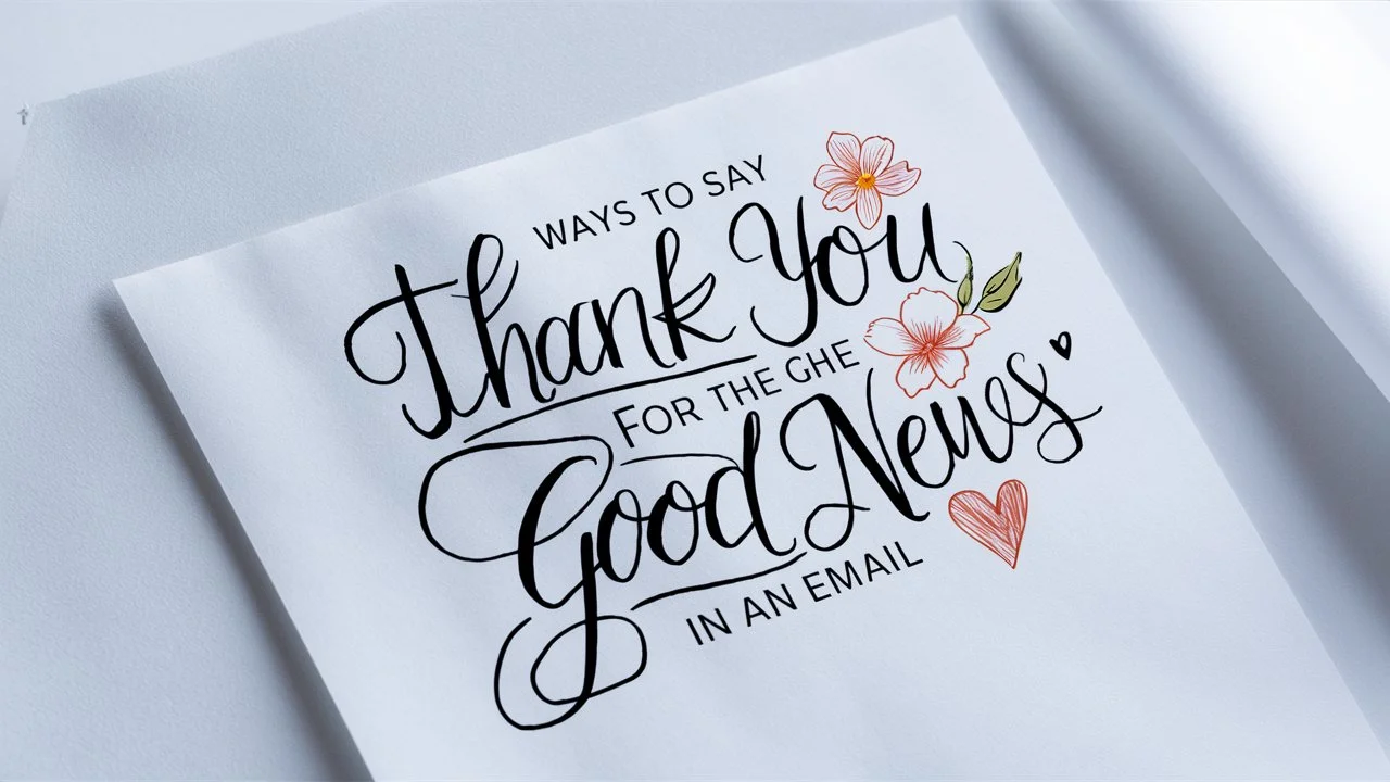 Ways to Say “Thank You for the Good News” in an Email