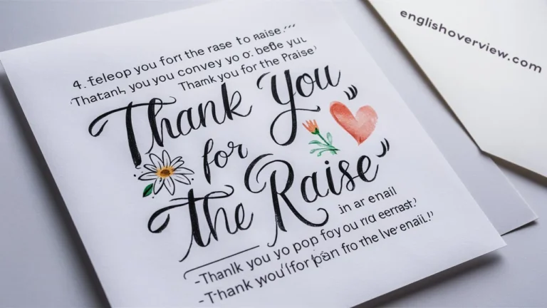 Ways to Say "Thank You for the Raise" in an Email