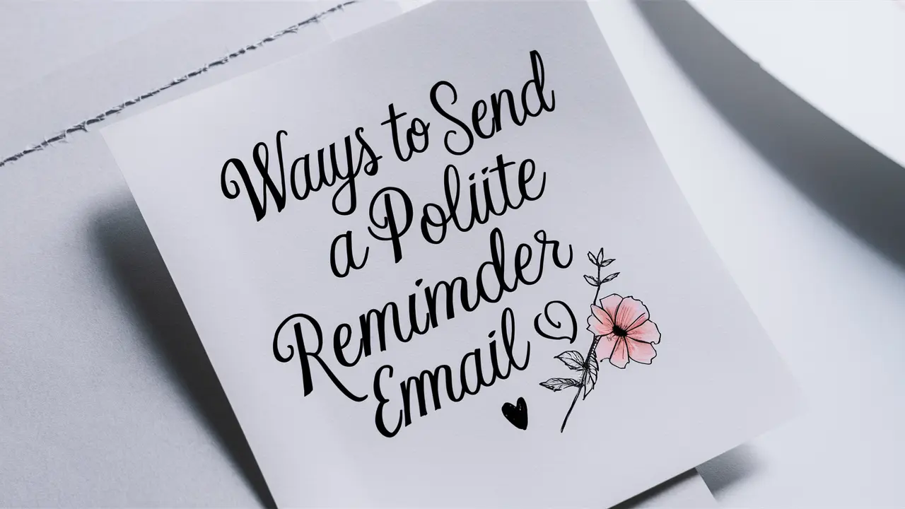 Ways to Send a Polite Reminder Email