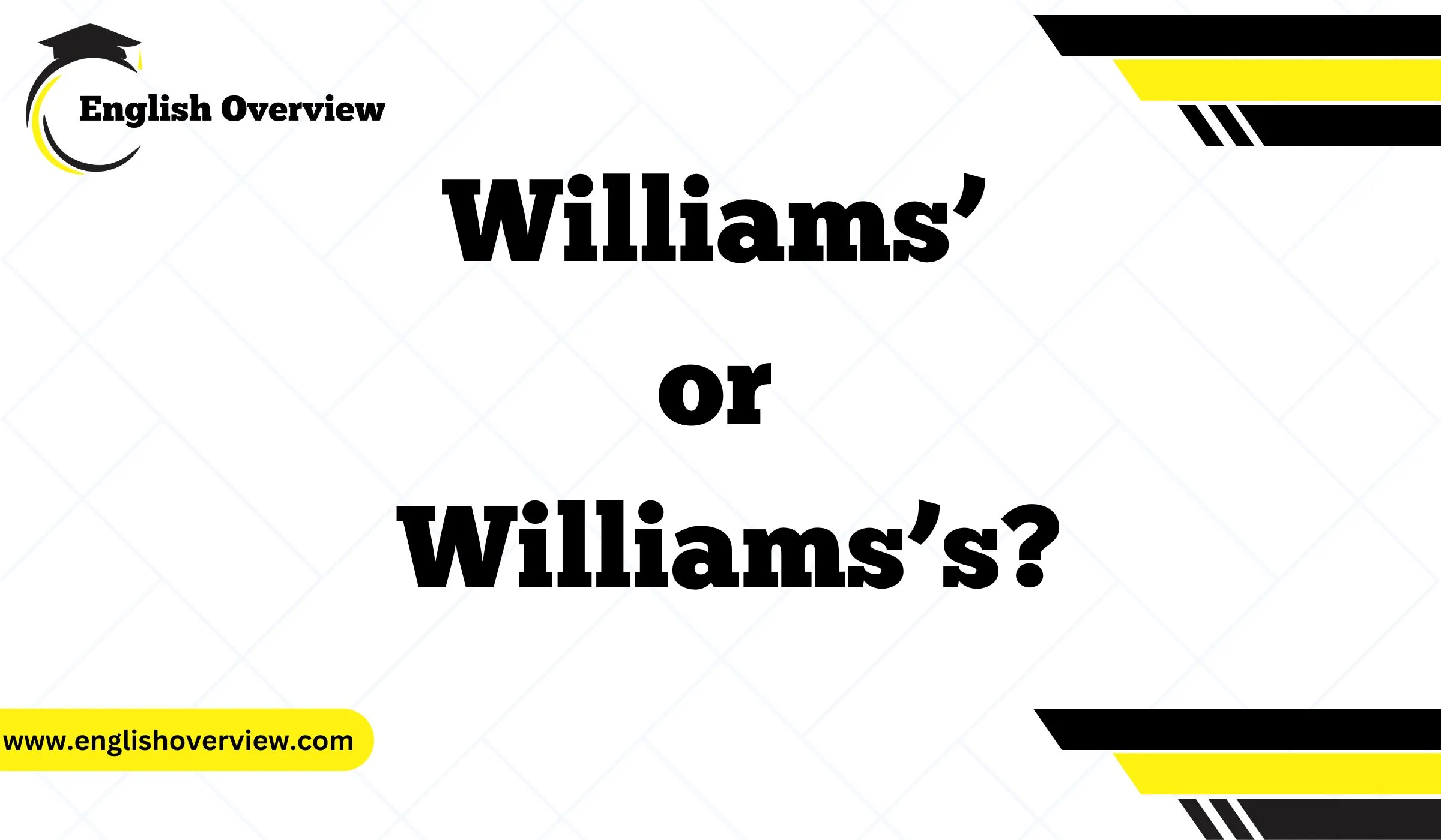Understanding Williams’ or Williams’s? Singular and Plural Possessives Made Simple