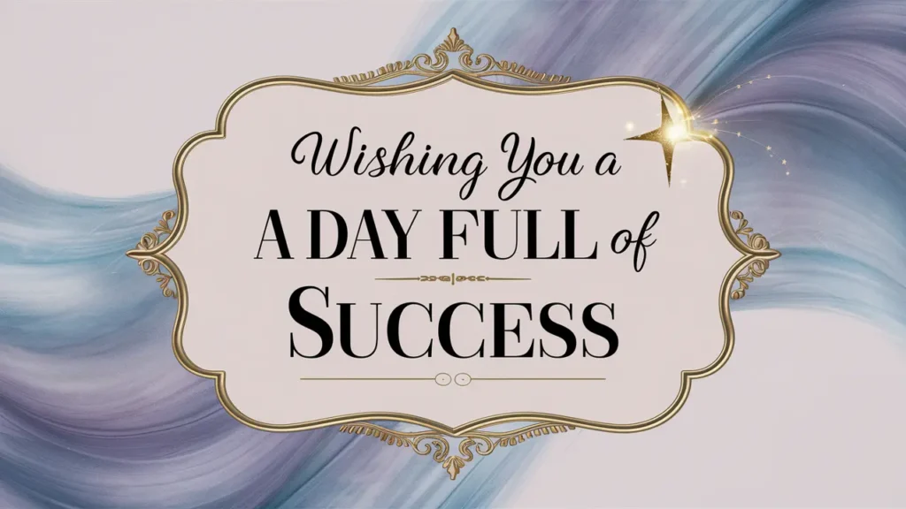 Wishing You a Day Full of Success
