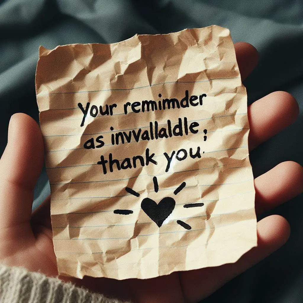 Your reminder was invaluable; thank you