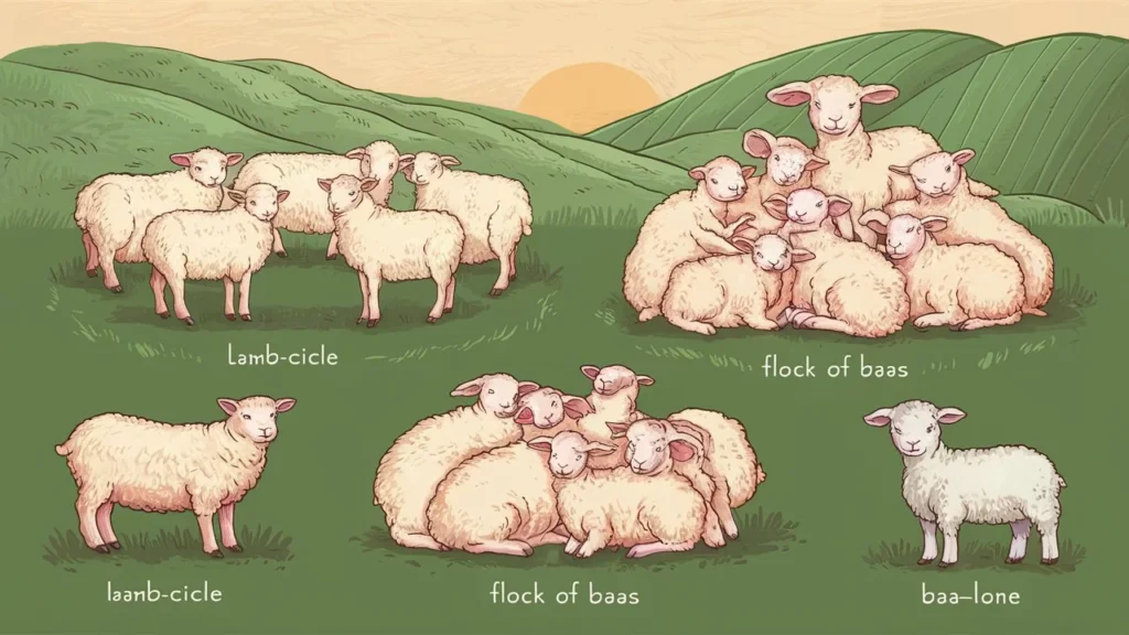 explore the collective nouns used for lambs