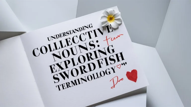 Understanding Collective Nouns Exploring Swordfish Terminology