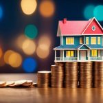 a model of house on top of coins symbolizing real estate investment